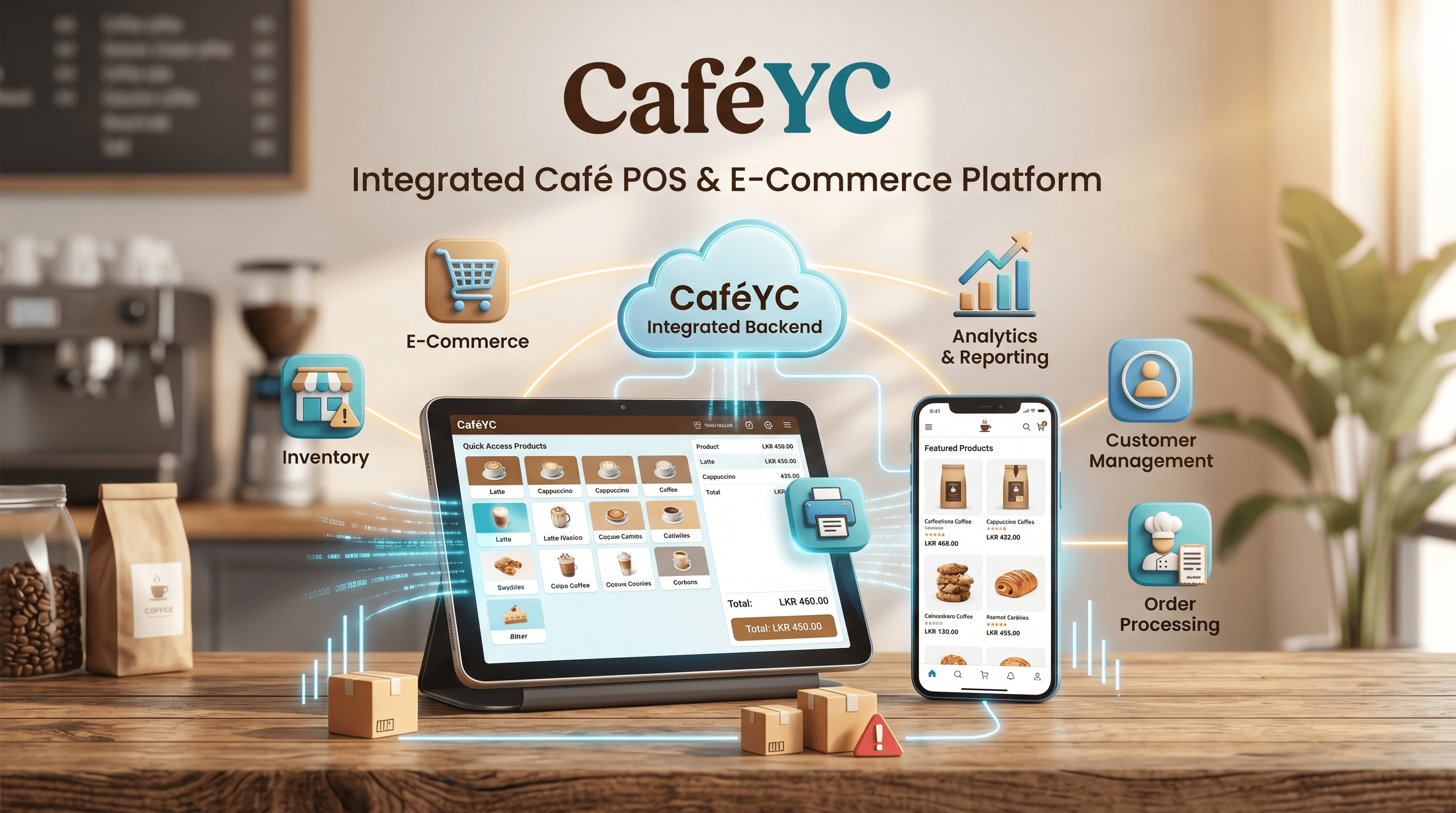 CafeYC - Full automated POS + E - Commerce system for Cafe Y C